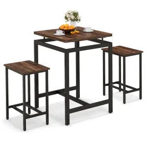 Giantex Small Dining Table Set for 2 - Counter Height Table Set with 2 Stools tablecloth, dining table