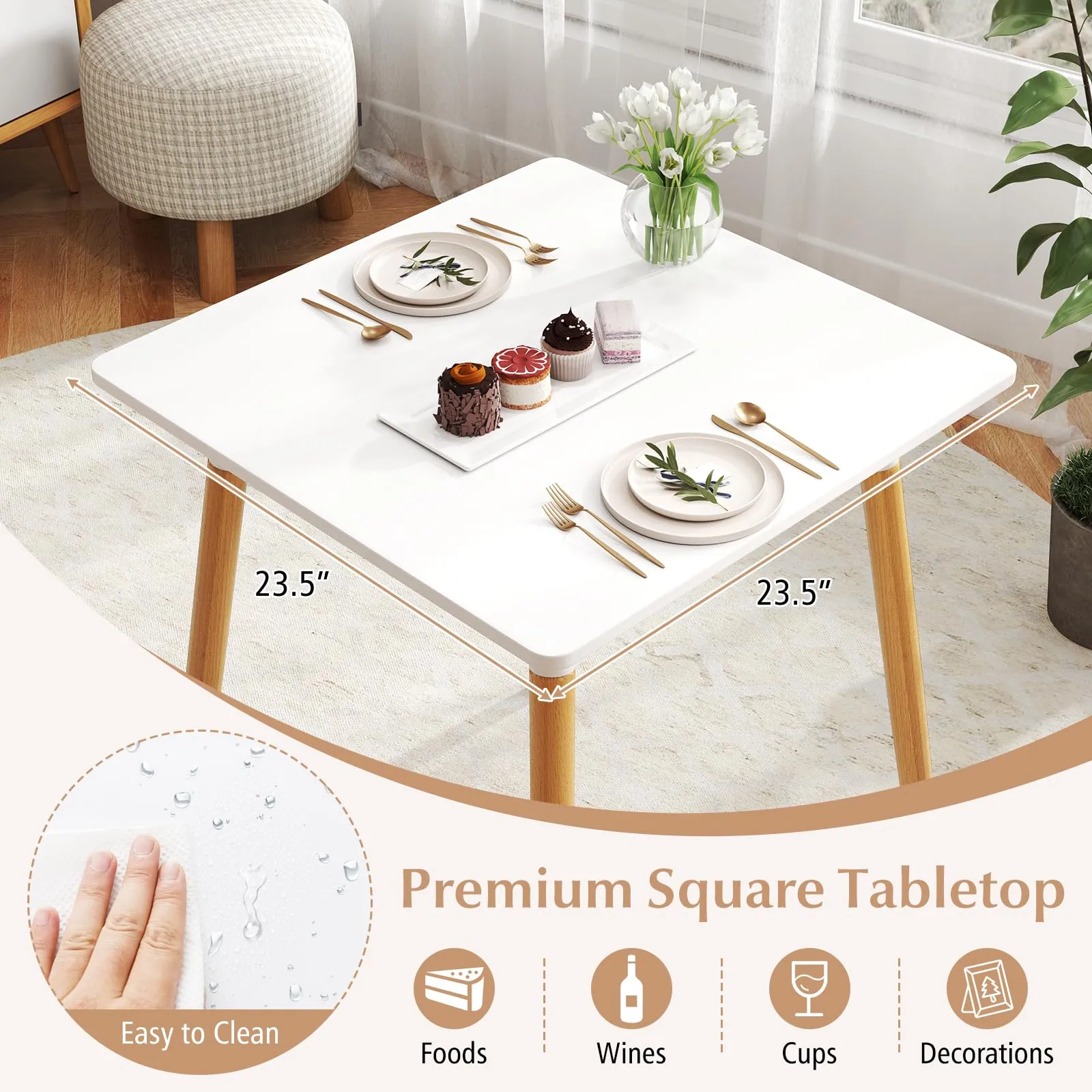 Giantex Square Dining Table