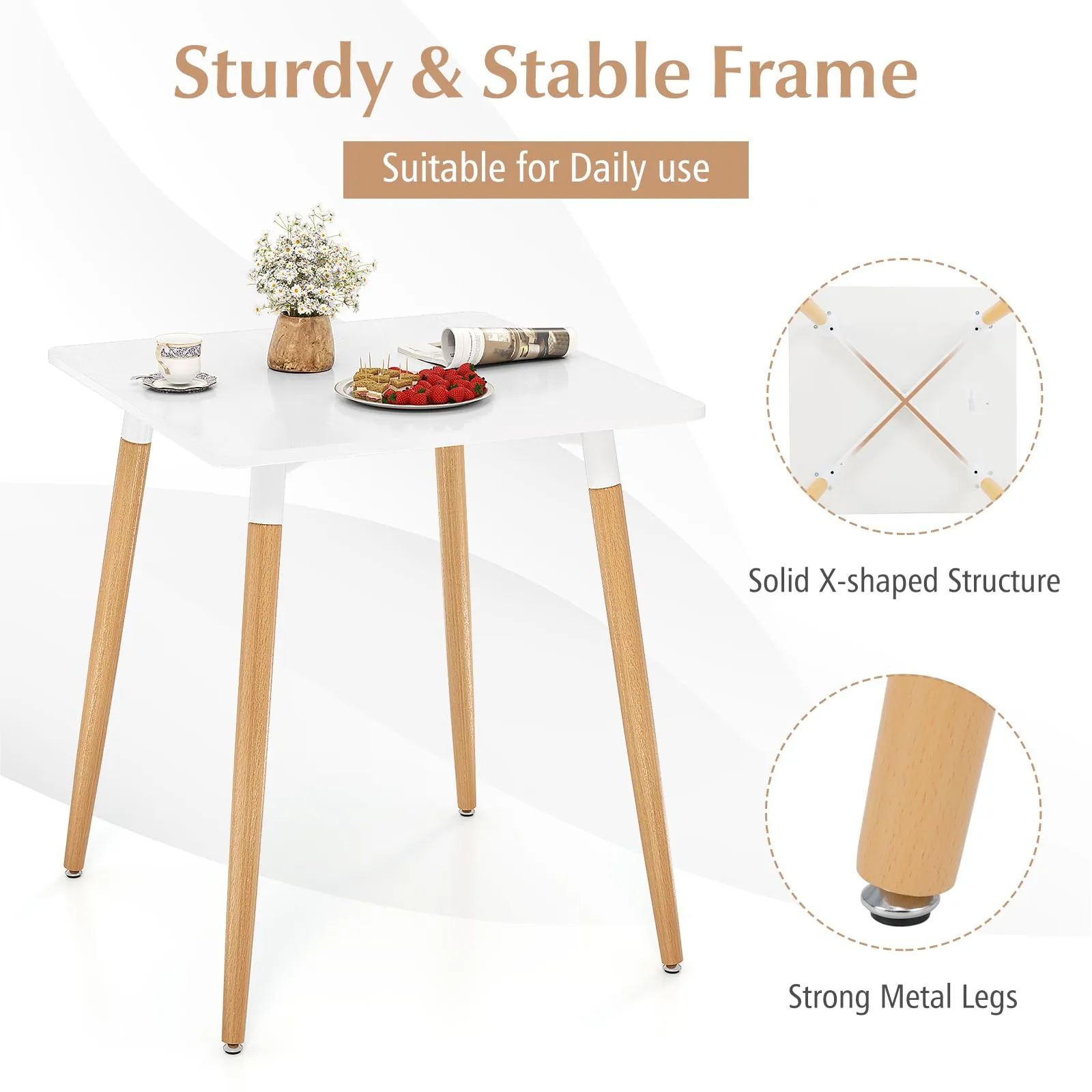 Giantex Square Dining Table