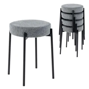 Giantex Stackable Stools Set of 4 kitchen barstool, adjustable bar stool