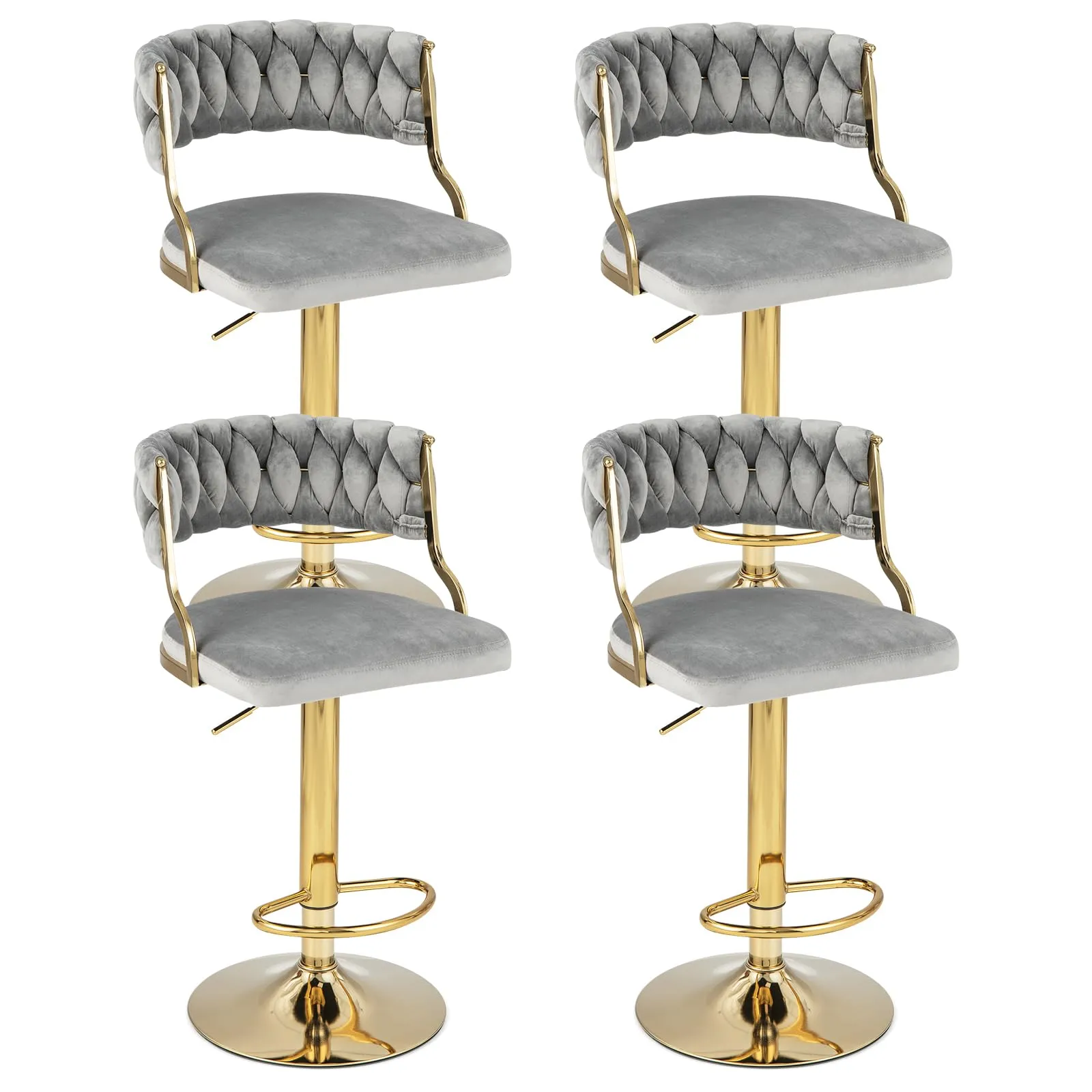 Giantex Swivel Adjustable Height Bar Stools Set of 2