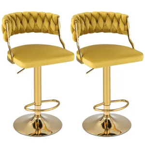 Giantex Swivel Adjustable Height Bar Stools Set of 2 kitchen barstool, adjustable bar stool