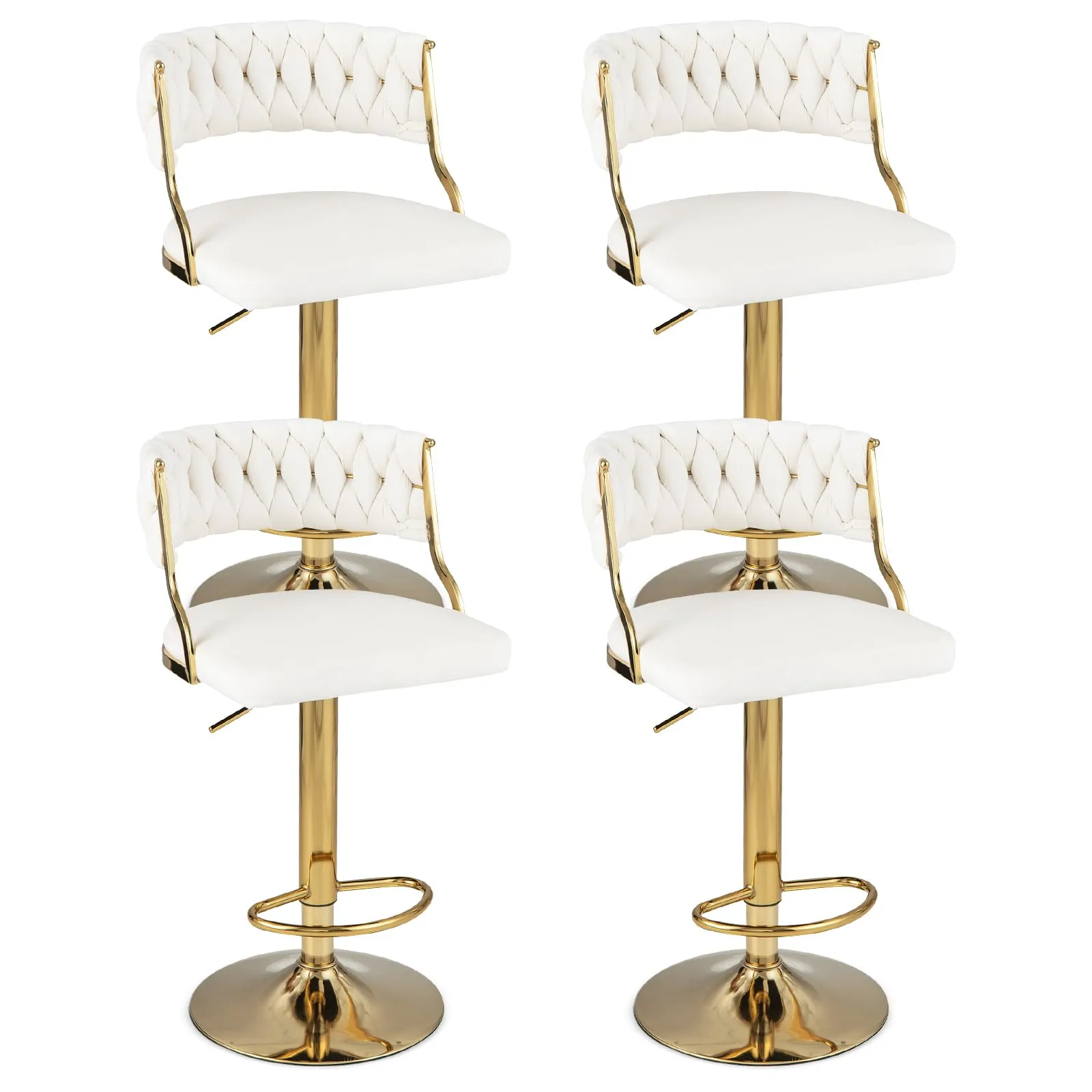 Giantex Swivel Adjustable Height Bar Stools Set of 2
