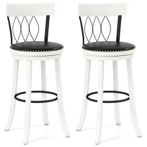 Giantex Swivel Bar Height Bar Chairs with Footrest kitchen barstool, adjustable bar stool