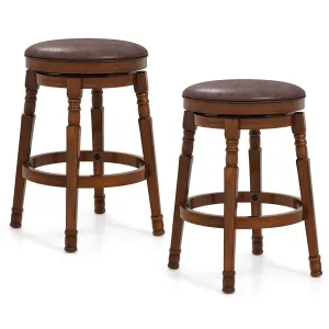 Giantex Swivel Bar Stools Set with Faux Leather Padded Seat kitchen barstool, adjustable bar stool
