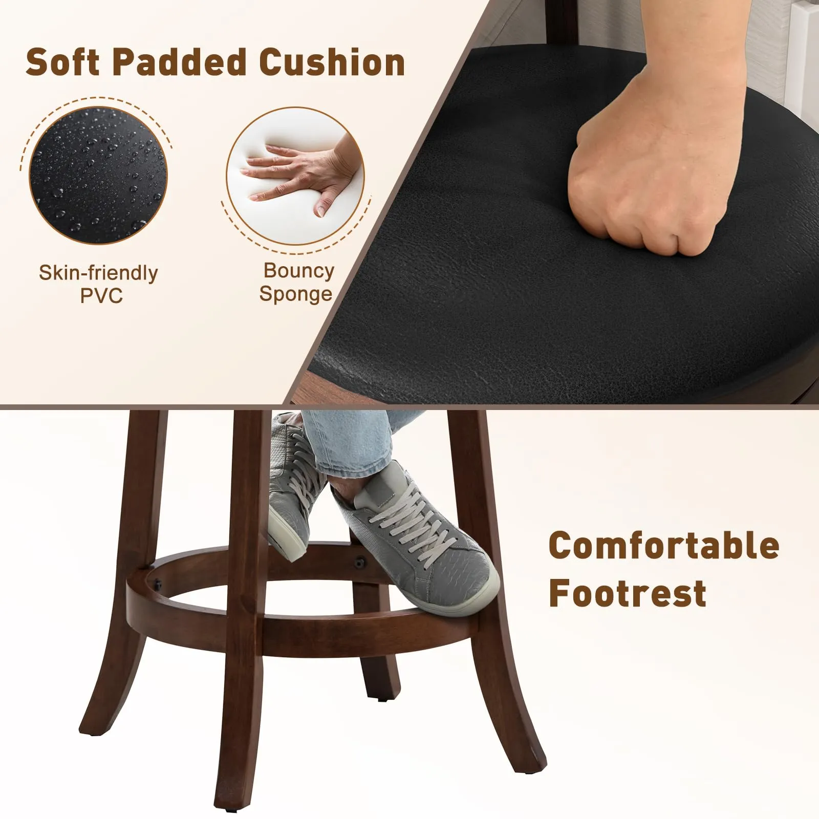 Giantex Swivel Bar Stools Set