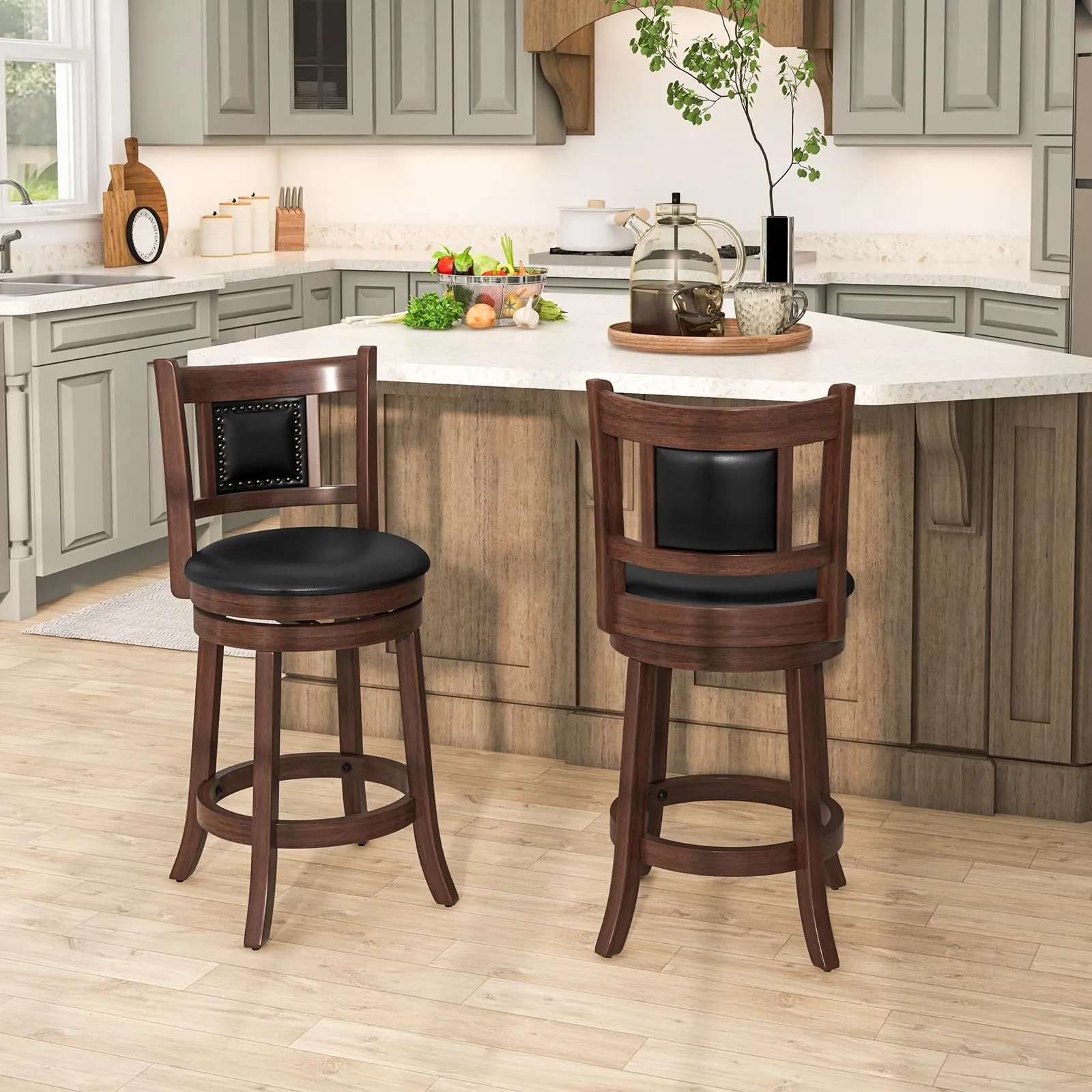 Giantex Swivel Bar Stools Set