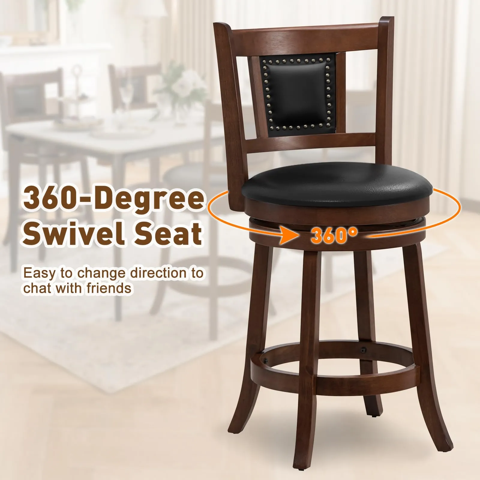 Giantex Swivel Bar Stools Set