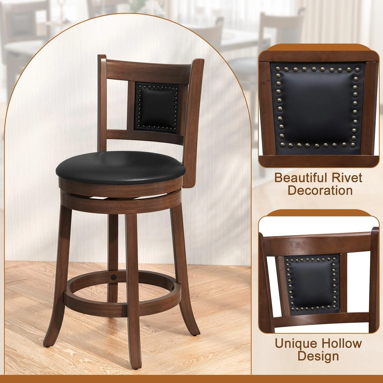 Giantex Swivel Bar Stools Set