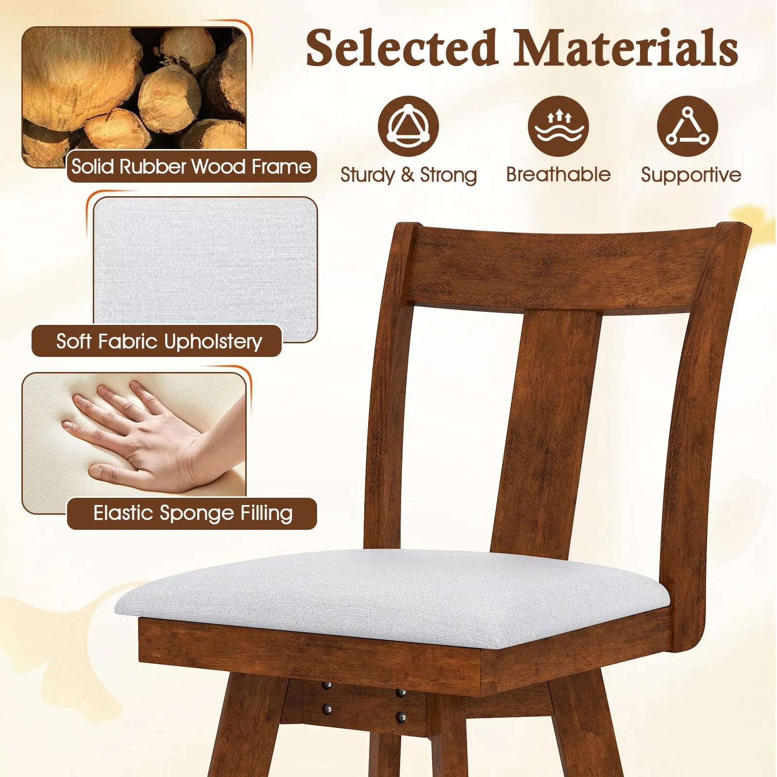 Giantex Swivel Dining Chairs Set of 2/4