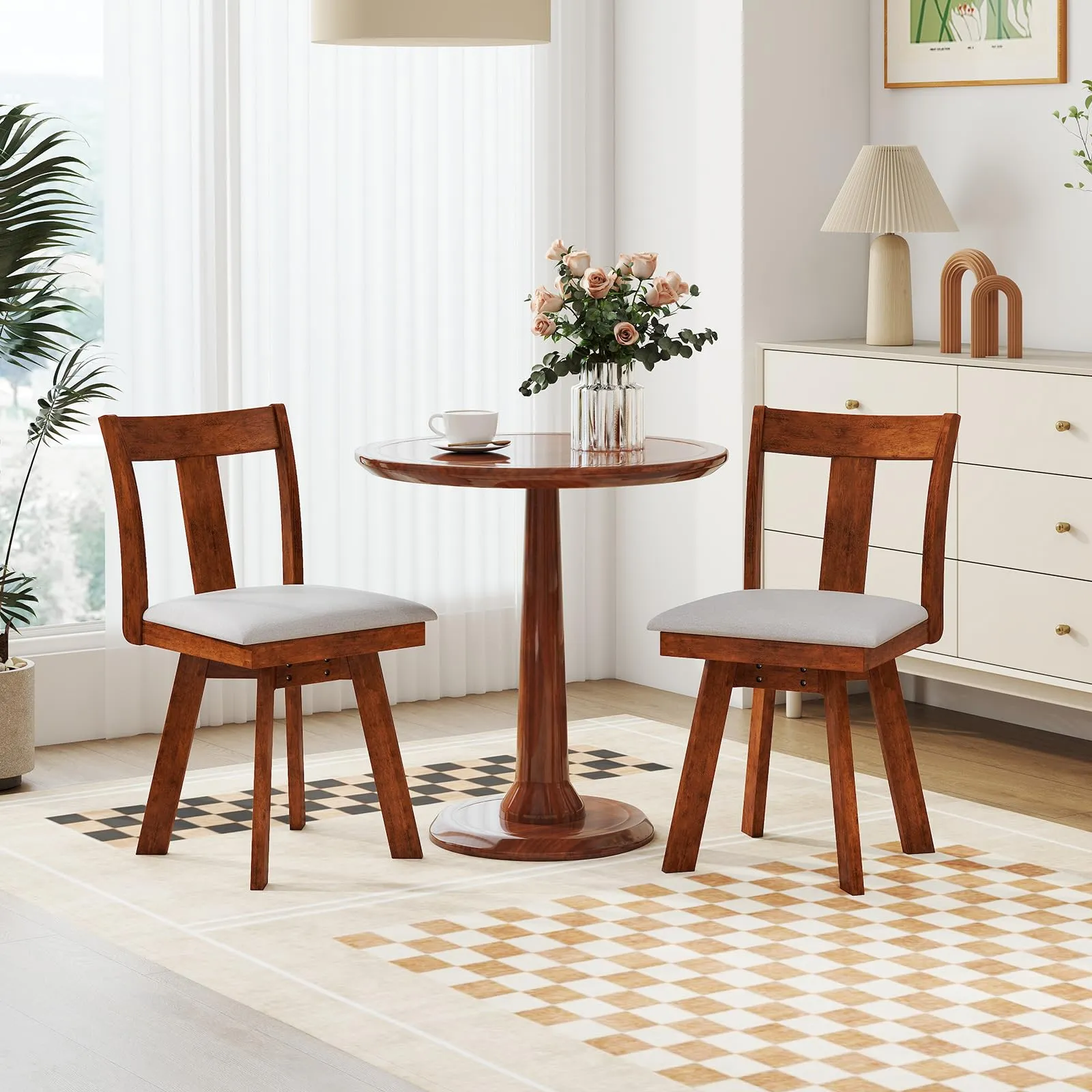 Giantex Swivel Dining Chairs Set of 2/4