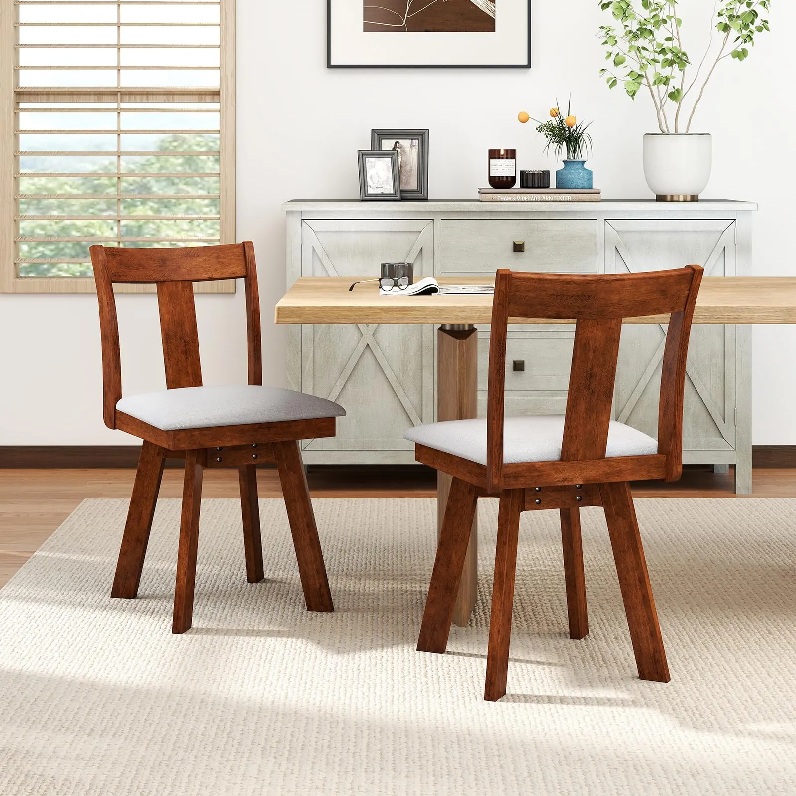 Giantex Swivel Dining Chairs Set of 2/4