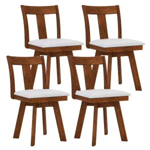 Giantex Swivel Dining Chairs Set of 2/4 set of dining chairs, wooden chairs