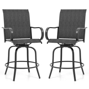 Giantex Swivel Outdoor Bar Stools, All-Weather Bar Height Patio Chairs kitchen barstool, adjustable bar stool