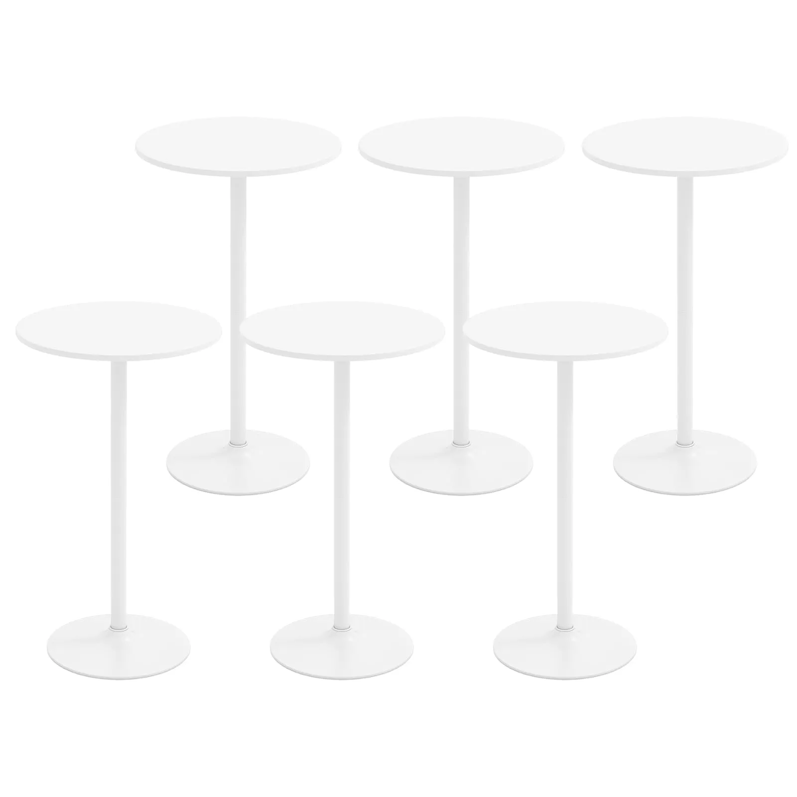 Giantex Two-in-one Bar Table with Detachable Pole, Metal Base, 24" Round Top, 40"/22" Two Convertible Height