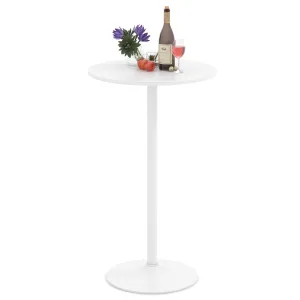 Giantex Two-in-one Bar Table with Detachable Pole, Metal Base, 24" Round Top, 40"/22" Two Convertible Height farmhouse dining table, extendable dining table