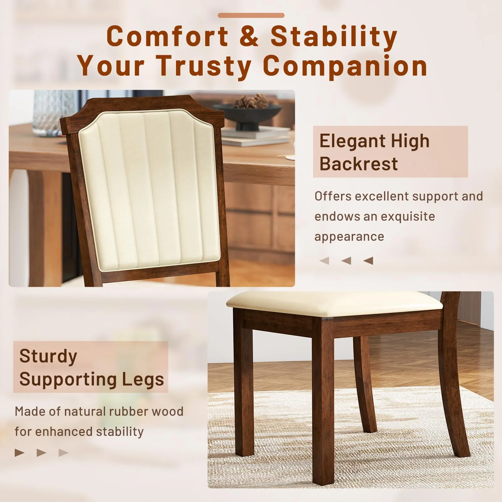 Giantex Upholstered Dining Chairs Set of 2/4
