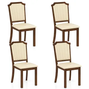 Giantex Upholstered Dining Chairs Set of 2/4 set of dining chairs, wooden chairs