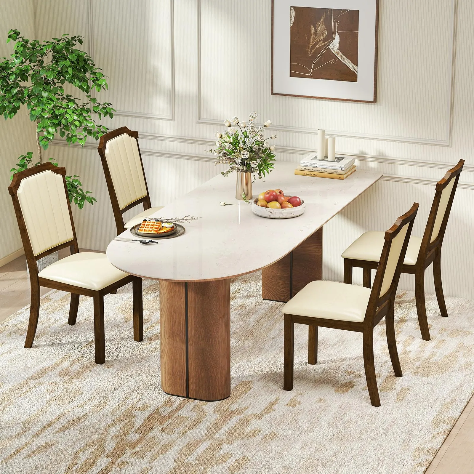 Giantex Upholstered Dining Chairs Set of 2/4