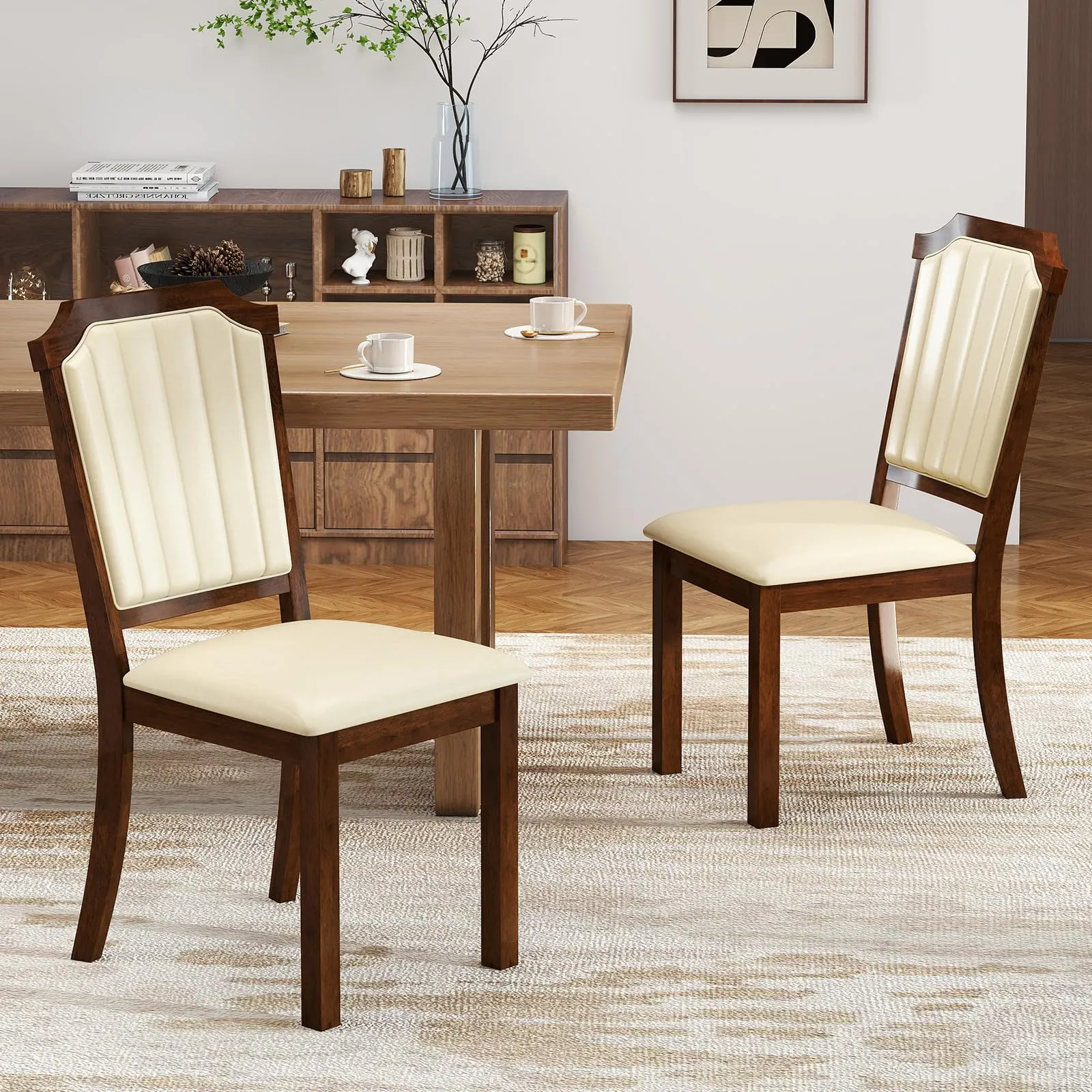 Giantex Upholstered Dining Chairs Set of 2/4