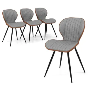 Giantex Upholstered Dining Chairs Set set of dining chairs, wooden chairs