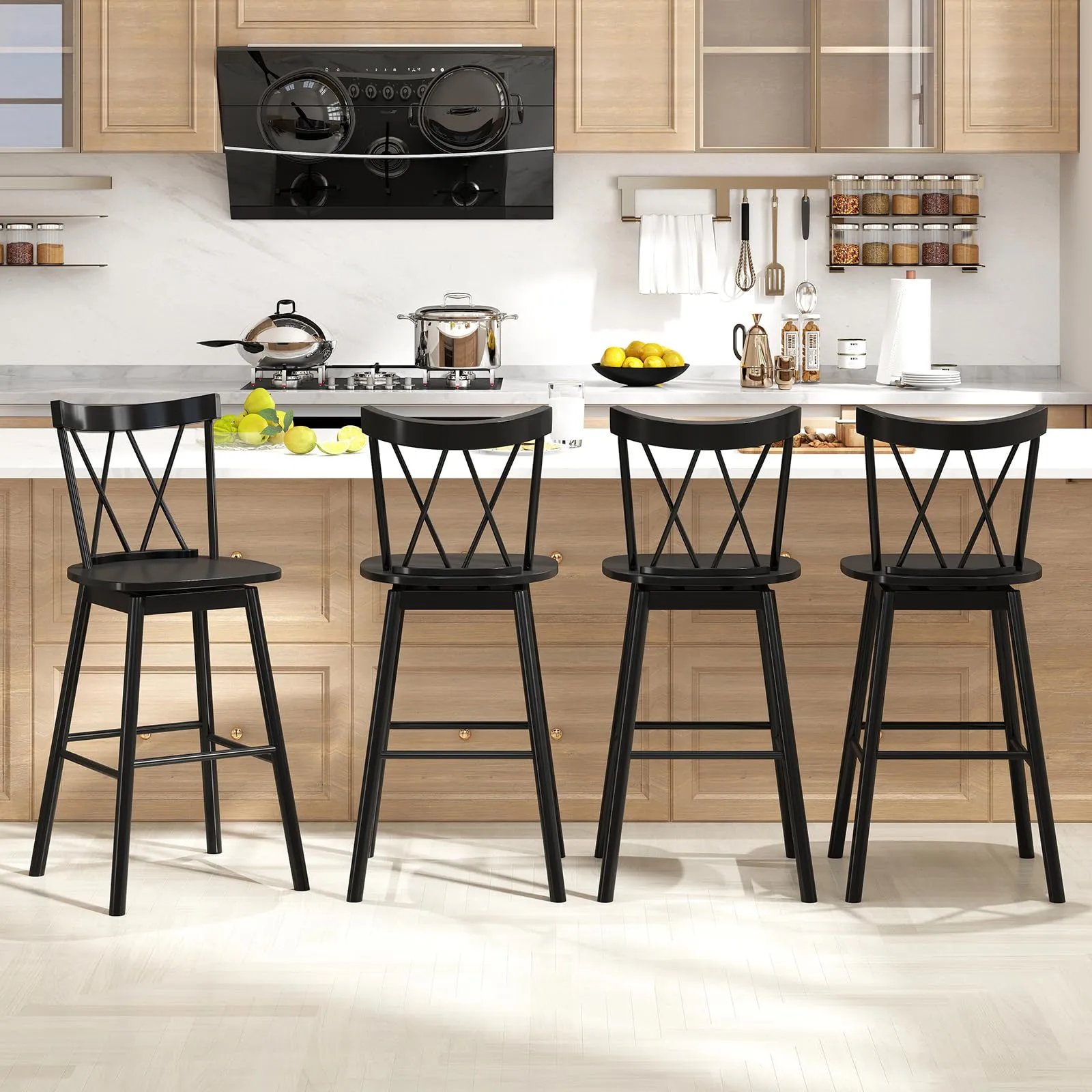 Giantex Windsor Bar Stools Set of 2/4(29"/24")