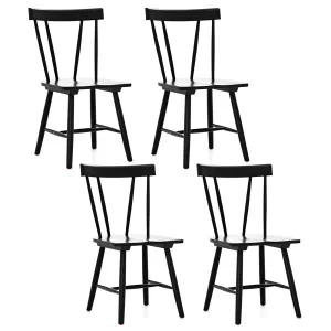 Giantex Windsor Chairs, Armless Dining Chairs with Solid Rubber Wood Frame set of dining chairs, wooden chairs