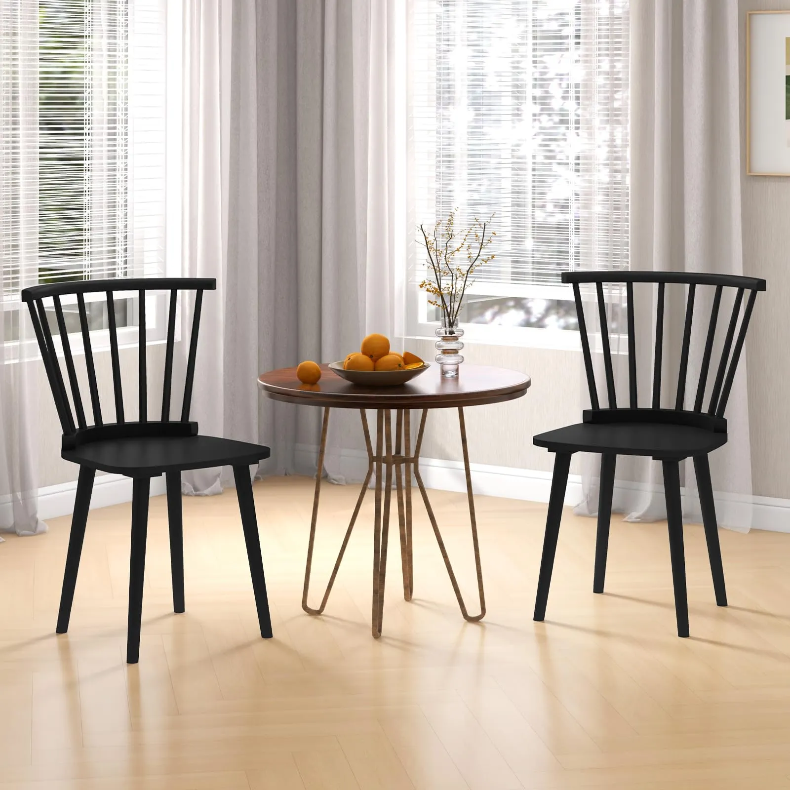 Giantex Windsor Dining Chairs Set for Home Living Room