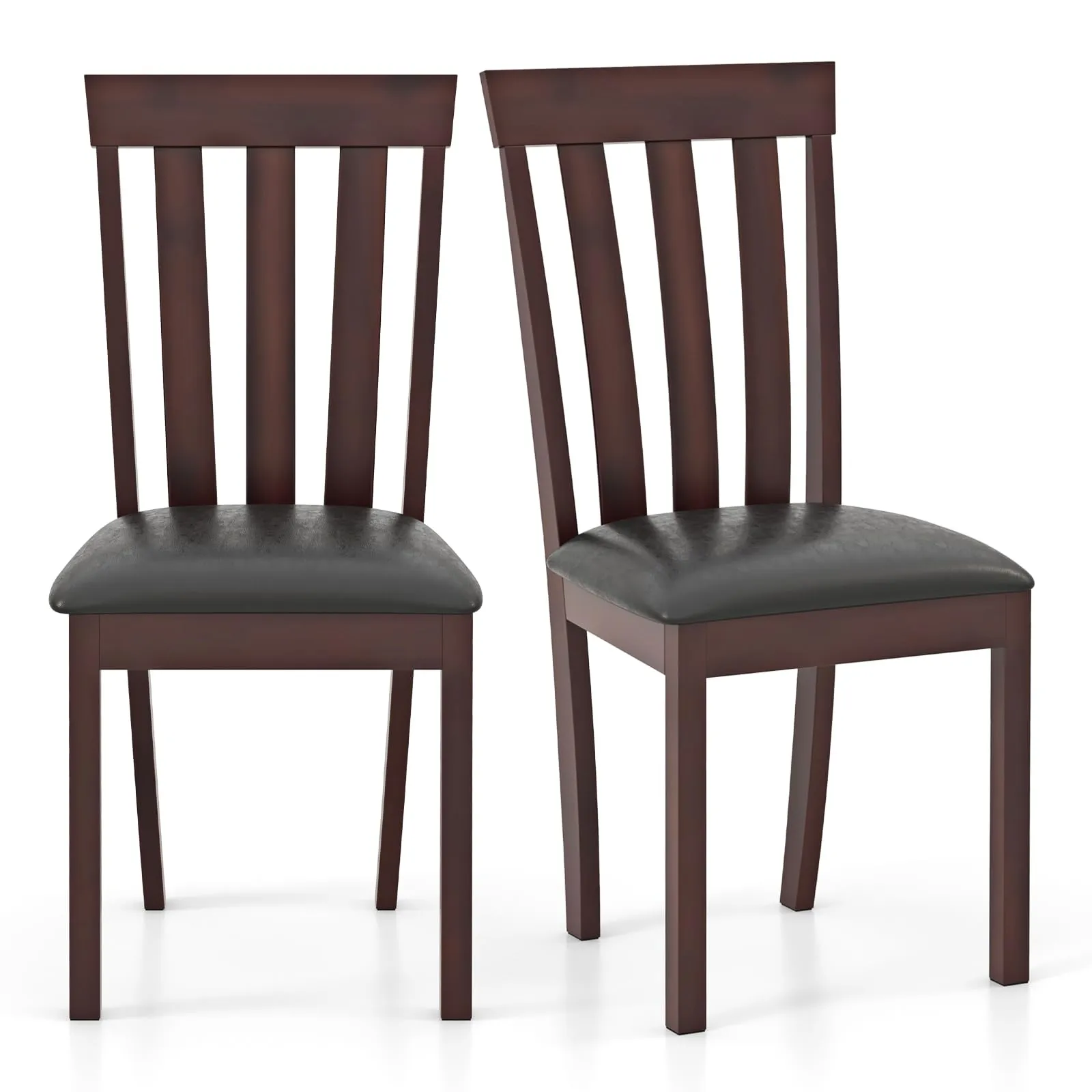 Giantex Wood Dining Chair, Mid Century Dining Side Chairs for Kitchen, Dining Room, Restaurant set of dining chairs, wooden chairs