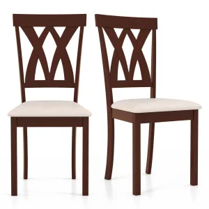 Giantex Wood Dining Chair, Wooden Kitchen Chairs with Upholstered Seat set of dining chairs, wooden chairs