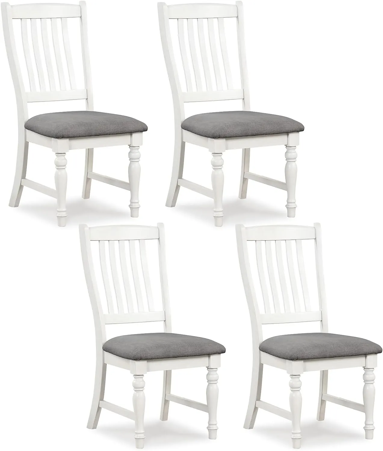 Giantex Wood Dining Chairs Set of 2, Farmhouse Kitchen Chairs with Solid Wood Frame, Max Load 355 Lbs