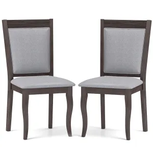 Giantex Wood Dining Chairs Set of 2/4, Farmhouse Upholstered Kitchen Chairs w/Rubber Wood Frame set of dining chairs, wooden chairs