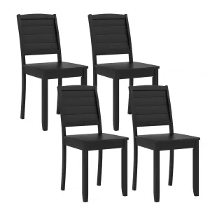 Giantex Wood Dining Chairs Set of 2/4, Modern Kitchen Chairs w/Rubber Wood Legs, Curved Backrest, Farmhouse Diner Chairs set of dining chairs, wooden chairs