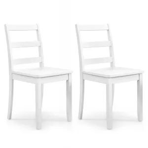 Giantex Wood Dining Chairs Set of 2/4 - Wooden Armless Kitchen Chairs with Solid Rubber Wood Legs set of dining chairs, wooden chairs