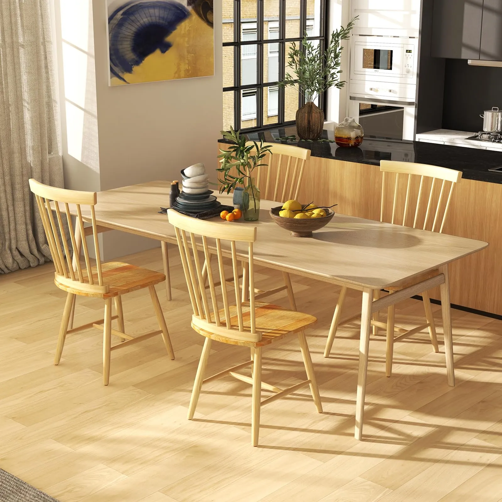 Giantex Wood Dining Chairs Set