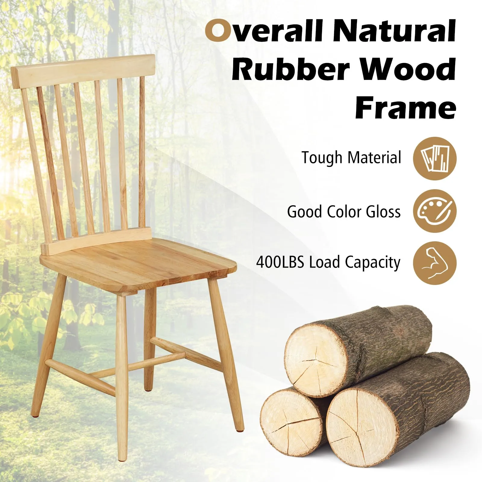 Giantex Wood Dining Chairs Set