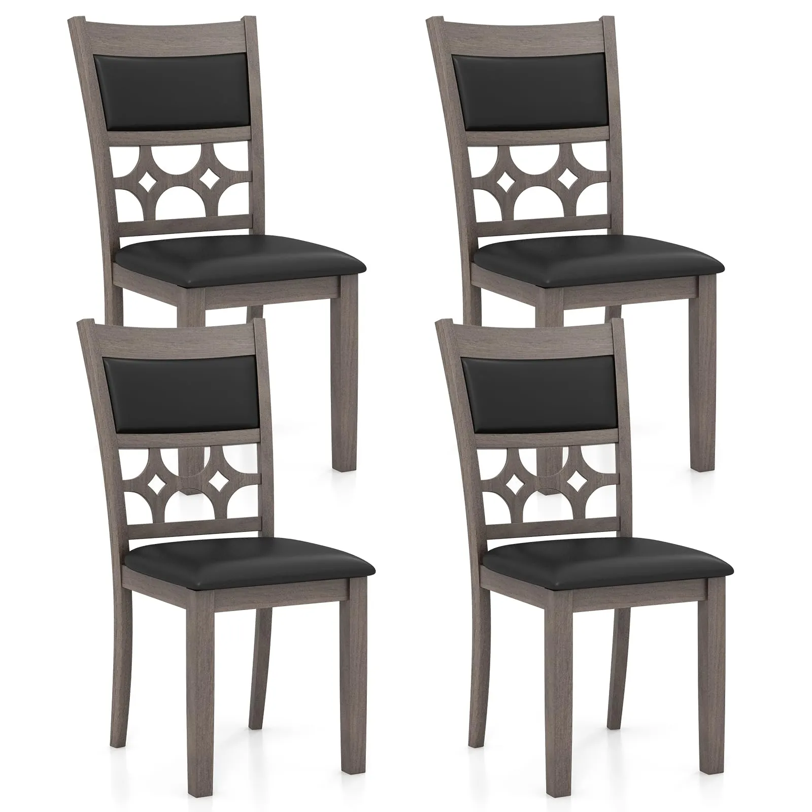 Giantex Wooden Dining Chairs, Farmhouse Armless Kitchen Chairs w/Padded Backrest & Seat set of dining chairs, wooden chairs
