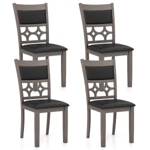 Giantex Wooden Dining Chairs, Farmhouse Armless Kitchen Chairs w/Padded Backrest & Seat set of dining chairs, wooden chairs