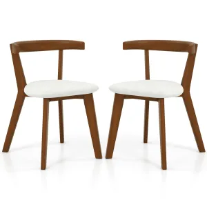 Giantex Wooden Dining Chairs, Farmhouse Hanging Kitchen Chairs w/Rubber Wood Frame set of dining chairs, wooden chairs