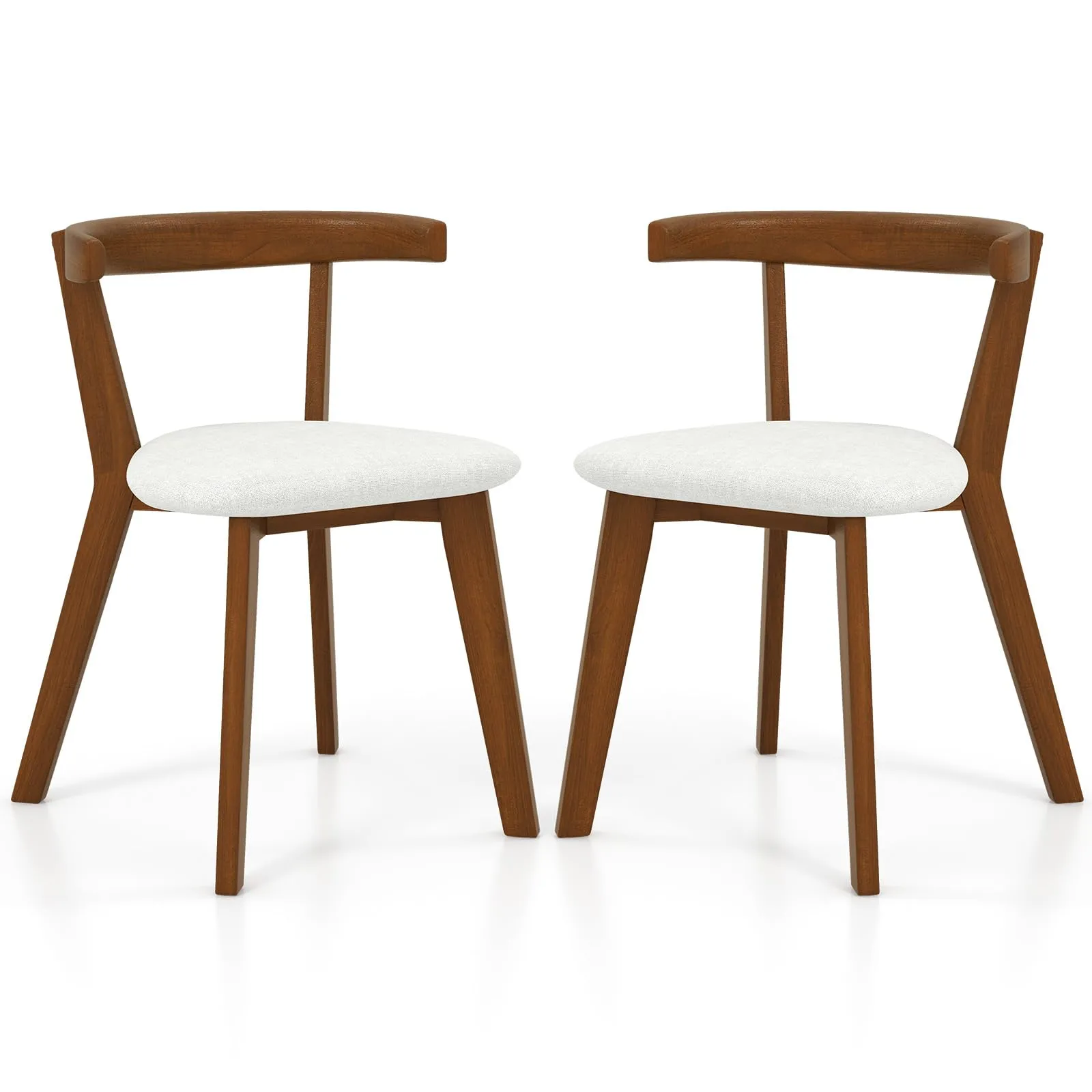 Giantex Wooden Dining Chairs, Farmhouse Hanging Kitchen Chairs w/Rubber Wood Frame tablecloth, dining table