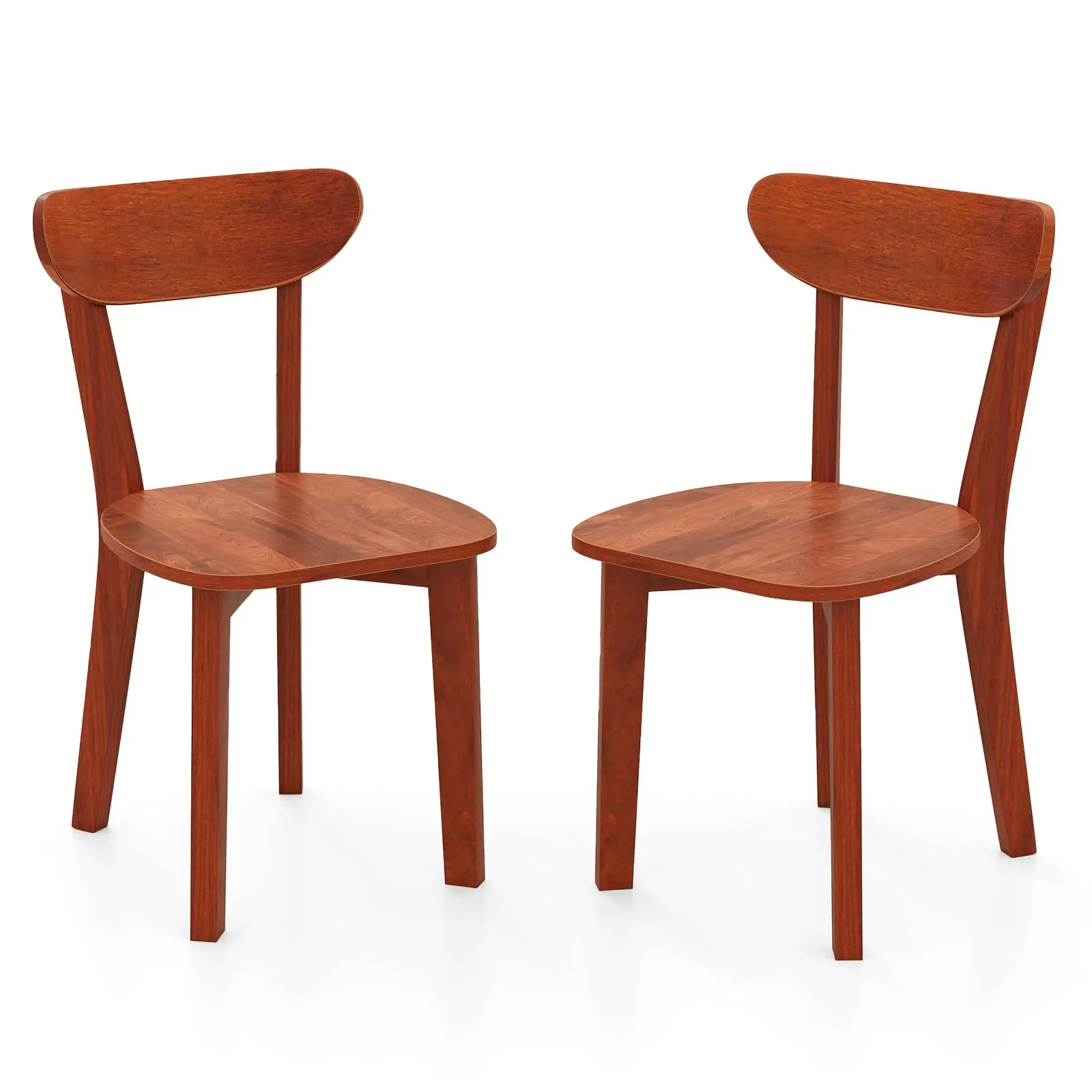 Giantex Wooden Dining Chairs, Kitchen Chairs w/Curved Backrest & Solid Rubber Wood Frame set of dining chairs, wooden chairs