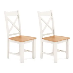 Giantex Wooden Dining Chairs Set, Farmhouse Kitchen Chairs with High Cross Back, Rubber Wood Frame set of dining chairs, wooden chairs
