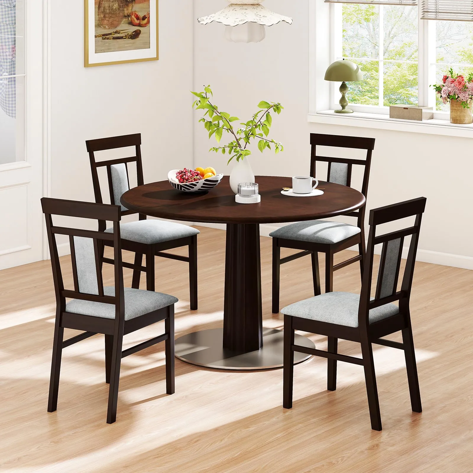 Giantex Wooden Dining Chairs Set for Dining Room Living Room