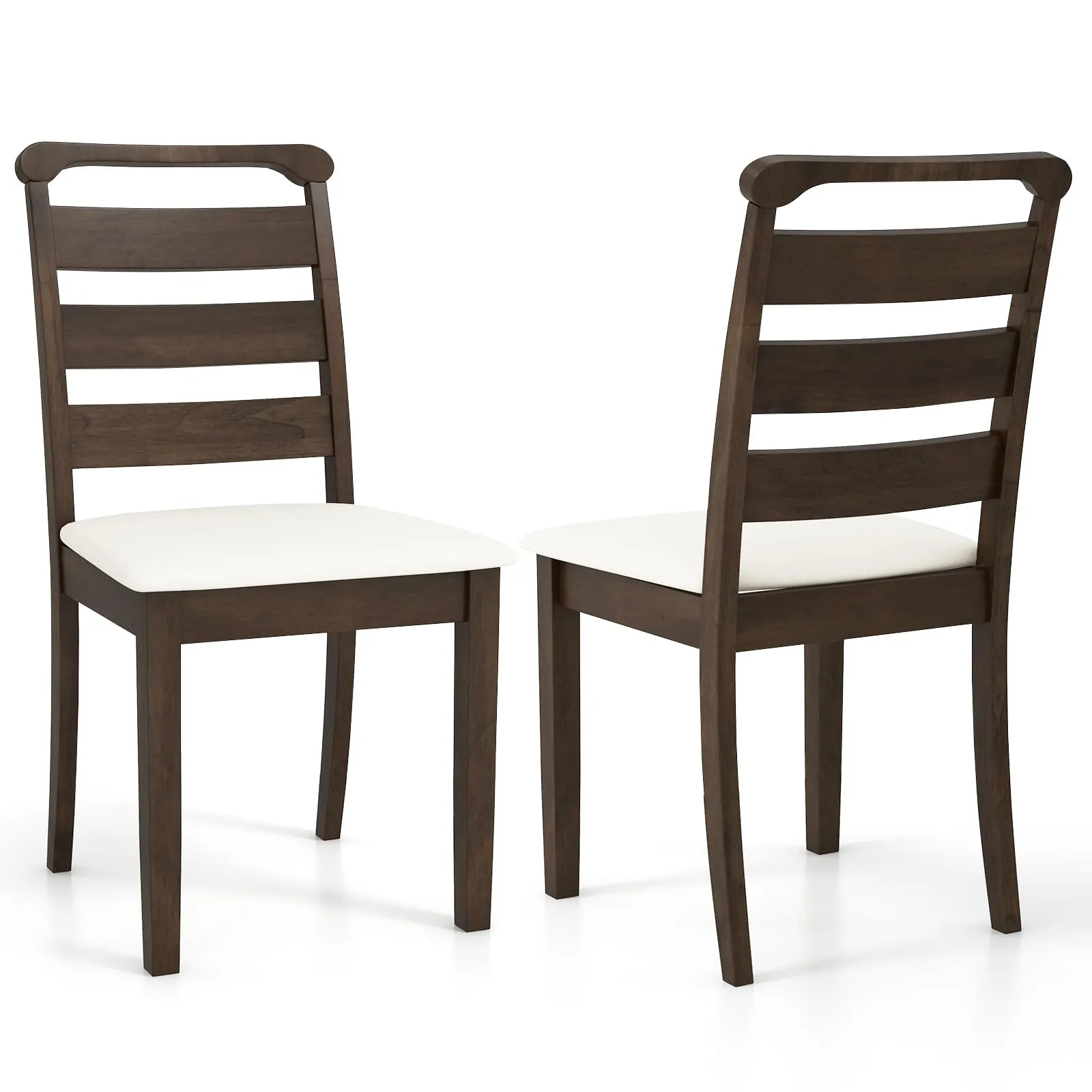 Giantex Wooden Dining Chairs Set of 2/4, Upholstered Kitchen Chairs w/Rubber Wood Frame, Padded Seat set of dining chairs, wooden chairs