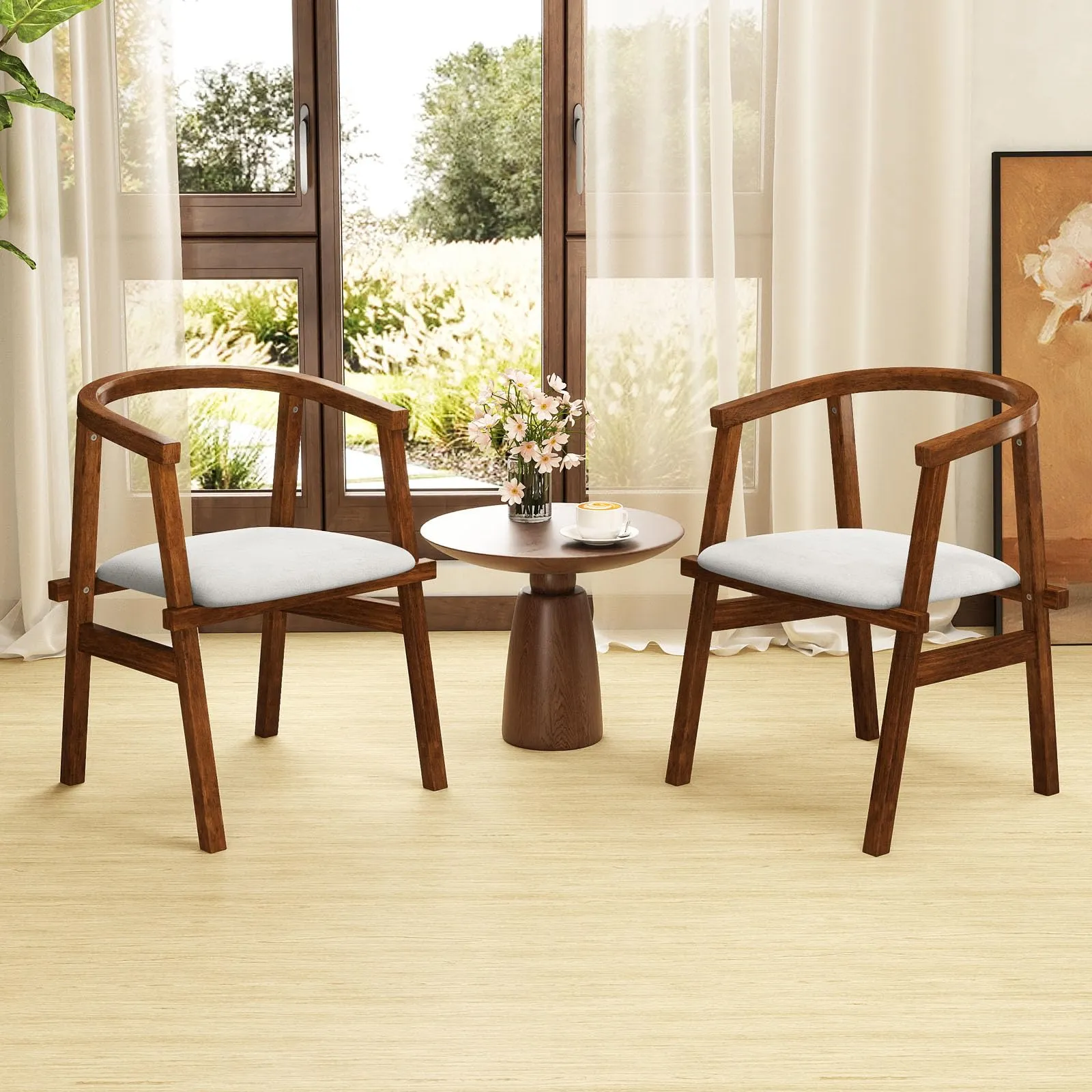 Giantex Wooden Dining Chairs Set of 2/4