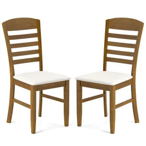 Giantex Wooden Dining Chairs Set tablecloth, dining table