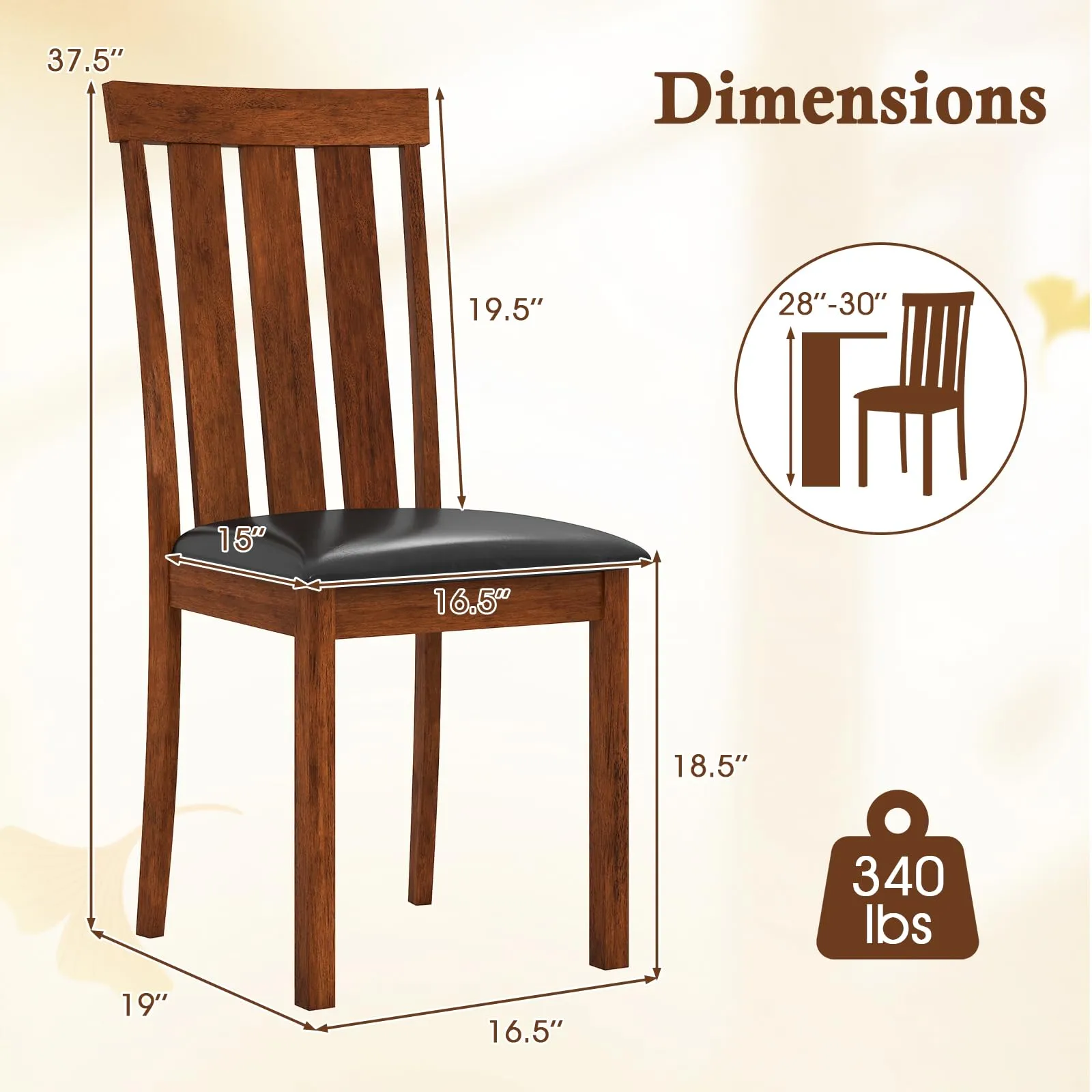 Giantex Wooden Dining Chairs Set