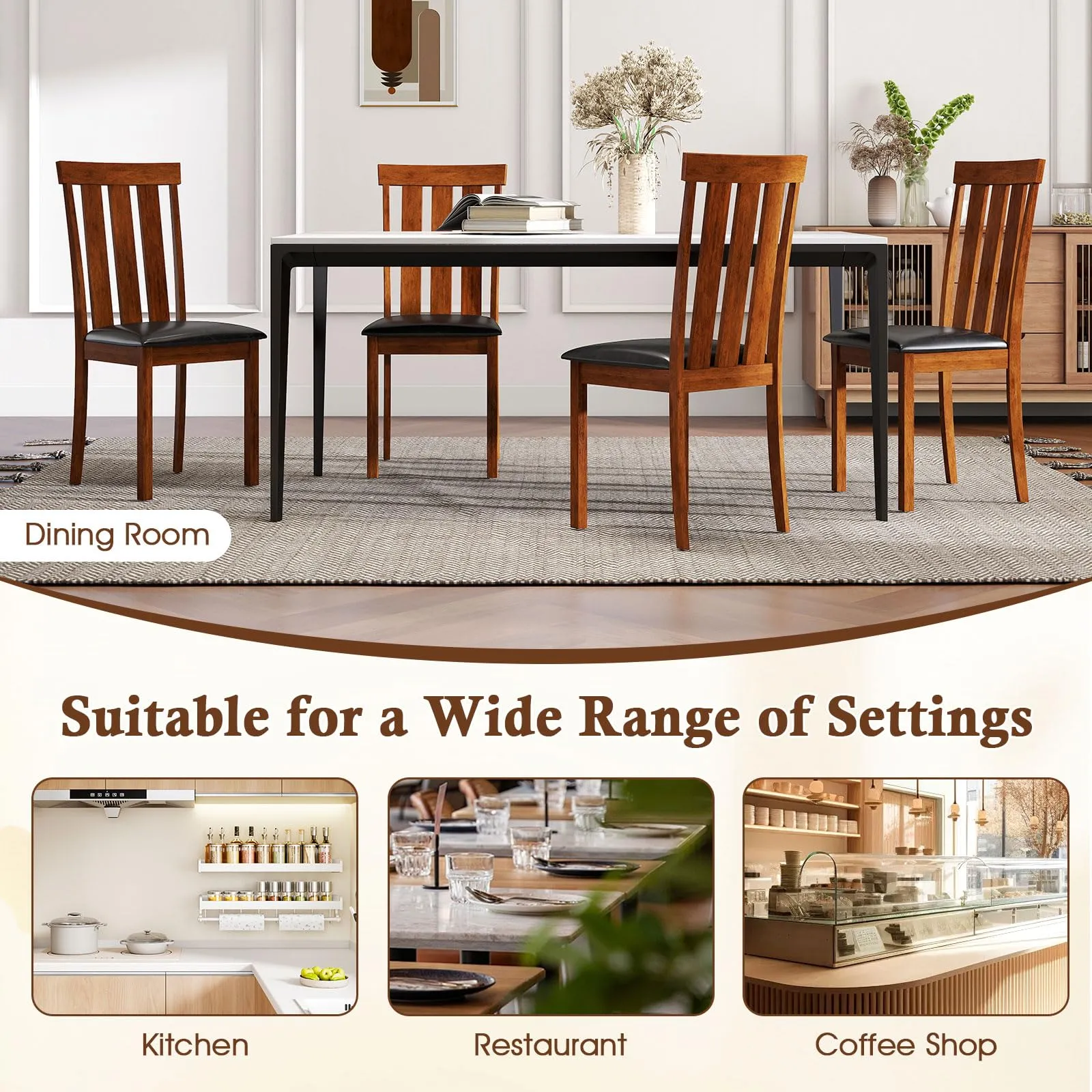 Giantex Wooden Dining Chairs Set