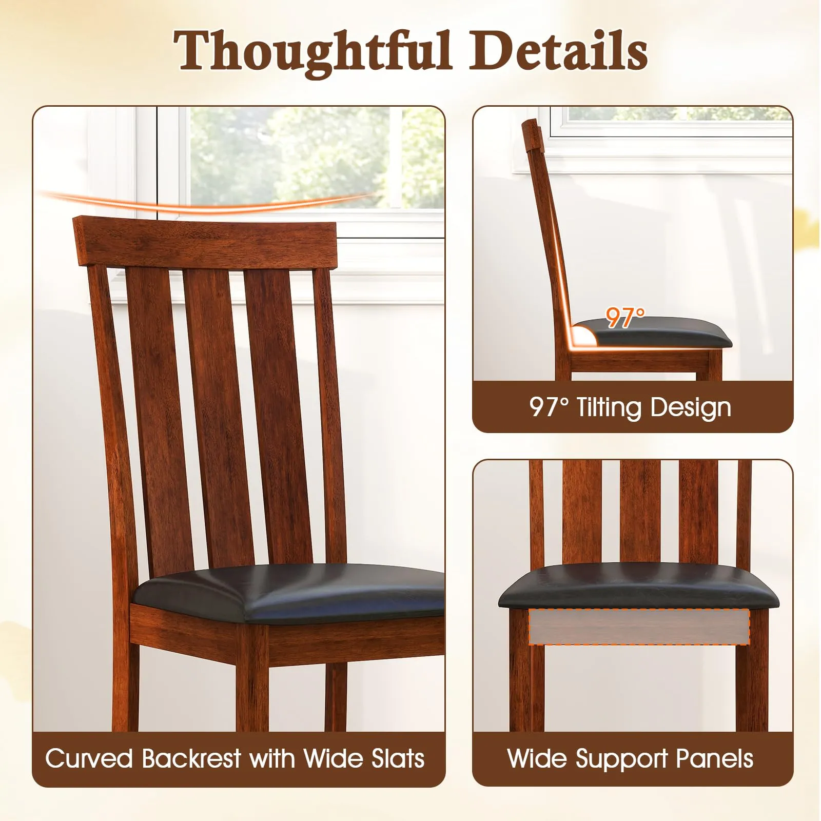 Giantex Wooden Dining Chairs Set