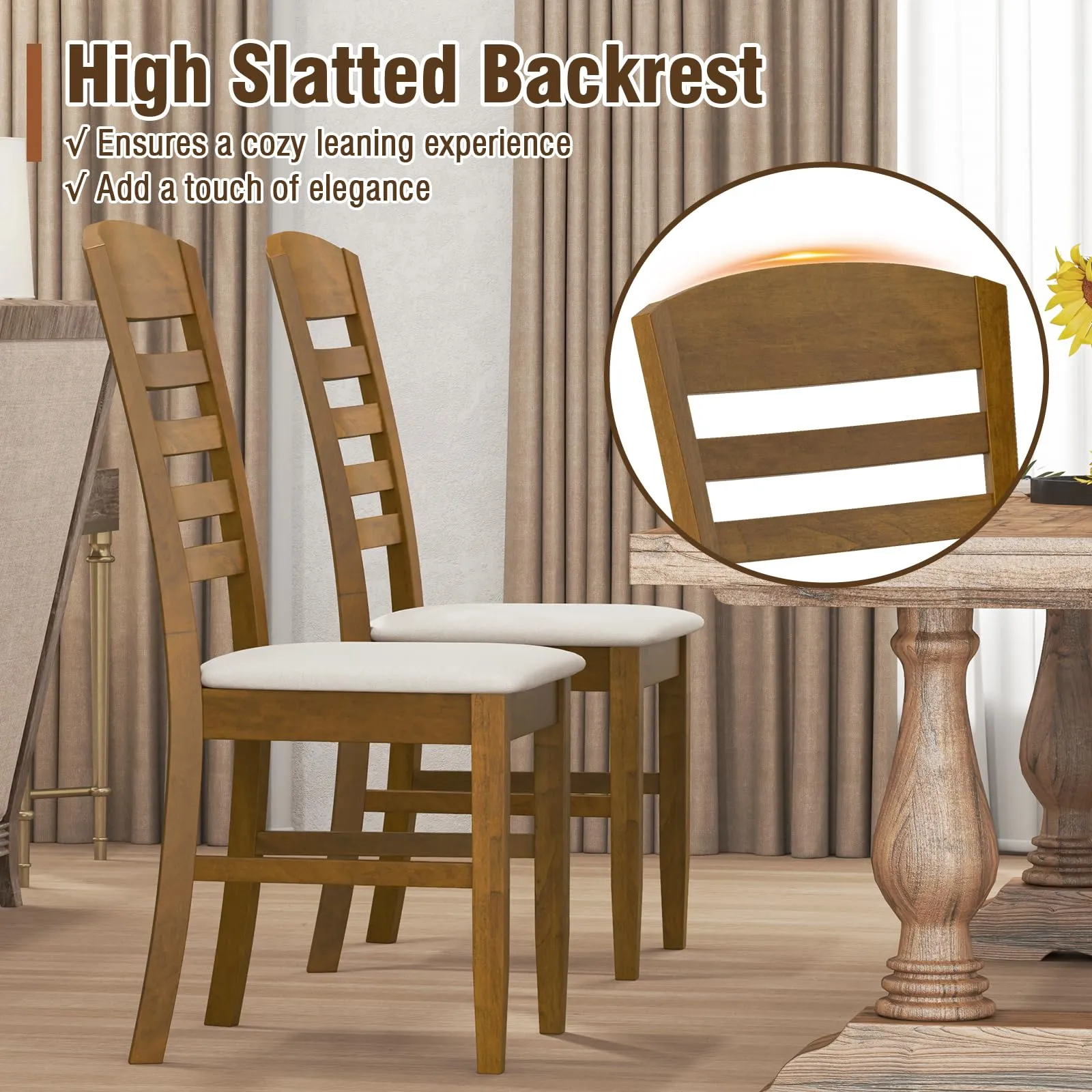 Giantex Wooden Dining Chairs Set